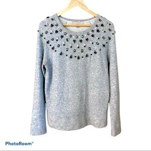 Ann Taylor LOFT embellished sweatshirt sweater